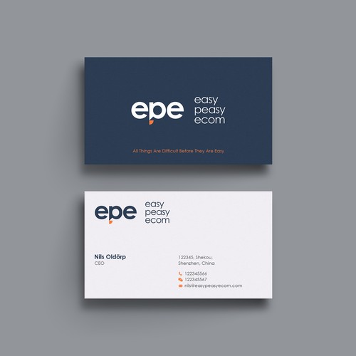 Minimal business card for epe.