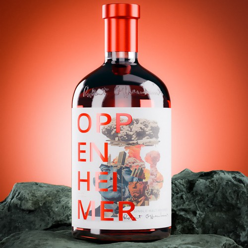 Oppenheimer Whiskey Concept Design and Render