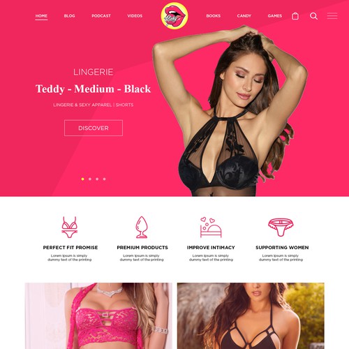 Lingerie Site Web Design