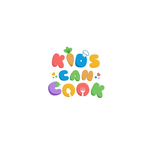 Cartoon text logo for kid cook project