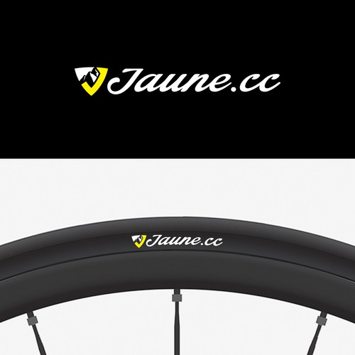 Mountain shield logo for JAUNE.CC tyre