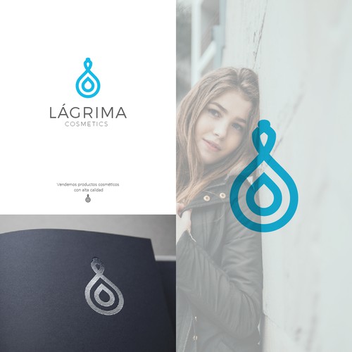 Logo concept for cosmetics products.