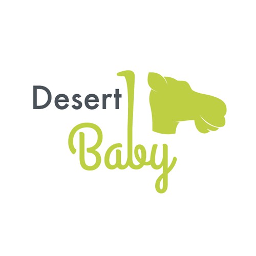 Create a modern Kuwaiti/Arab inspired logo for childrens line "Desert Baby"