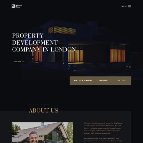 Web design for property development