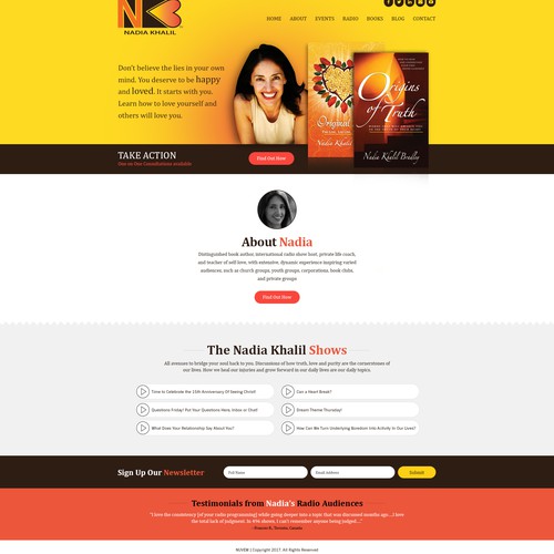 Nadia Khalil - Landing Page Design