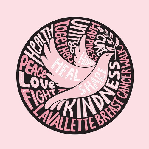 Breast Cancer Charity Event Emblem Design