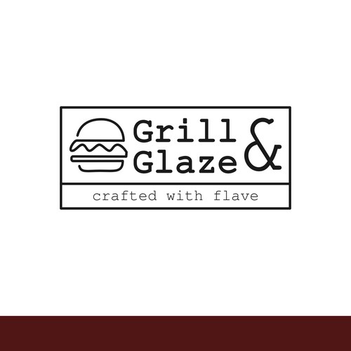 Line-art clean logo for restaurant