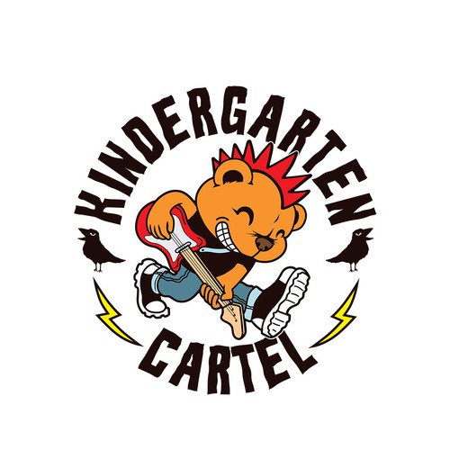 cartoon logo rock design