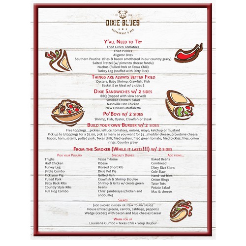 Menu card