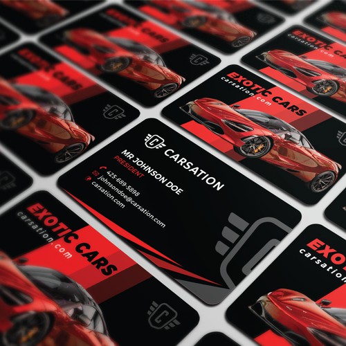 Business Card Design Proposal for a Exotic Car Dealer.