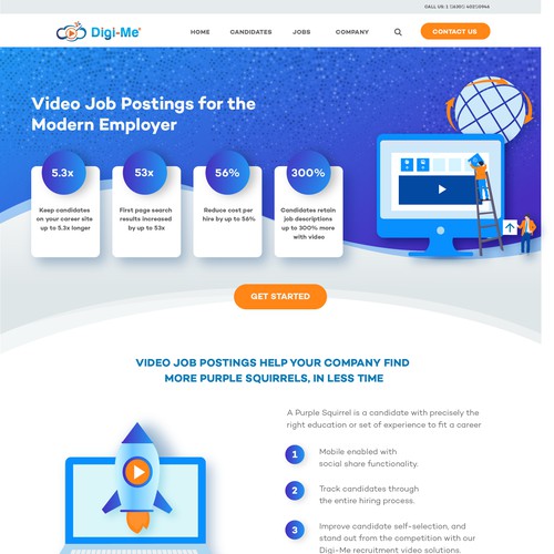 digital marketing website landing page design 