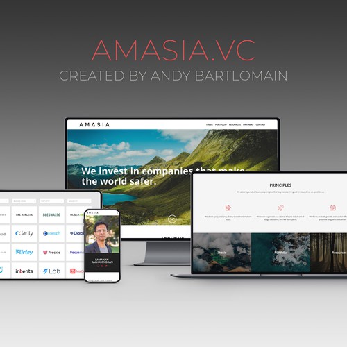 Amasia Website on Squarespace