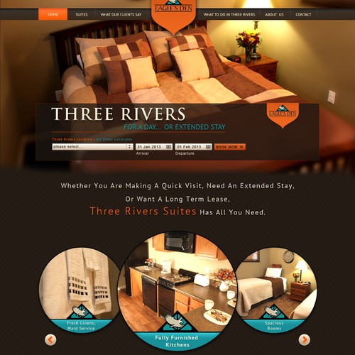  Website design for Eagle's Den Suites