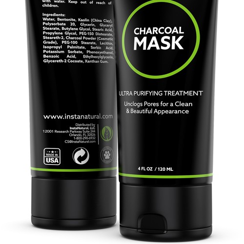 Charcoal Mask 3D Rendering