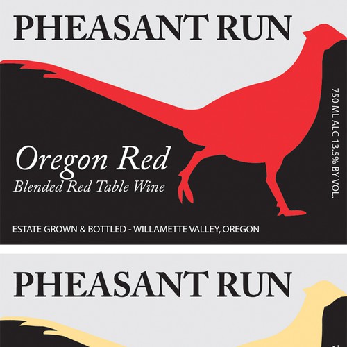 creating a cool, classy label for Pheasant Run Winery