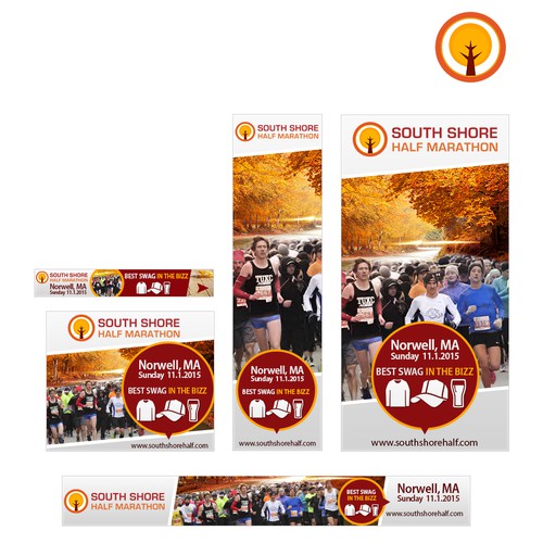 Banner ads for South Shore Half Marathon