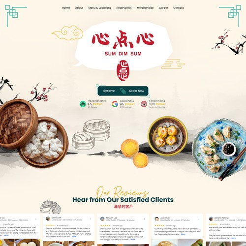 Creative Asian Restaurant Website Design