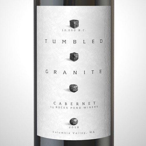 Wine Label "Tumbled Granite" cabernet.