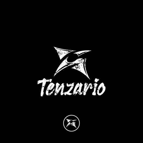 Minimalist Ninja-Inspired Logo with Shuriken for "Tenzario"