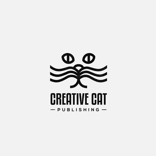 Cat + Book logo for a children's books publisher