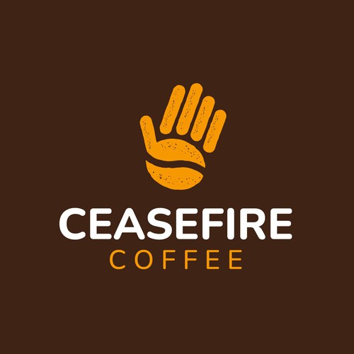 Playful logo design for a military base coffee brand