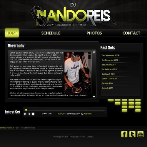 Help Dj Nando Reis with a new website design