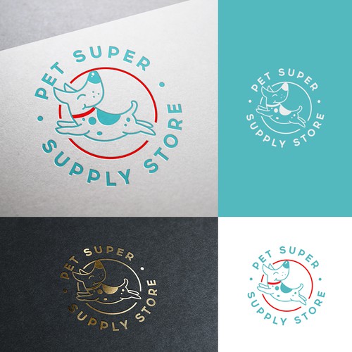 Pet super supply store logo