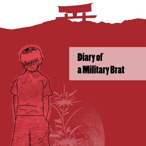 Create a book cover for "Diary of a Military Brat"