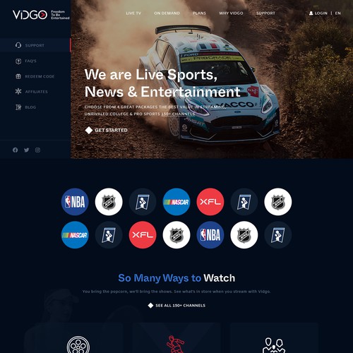 Sports and news channel website