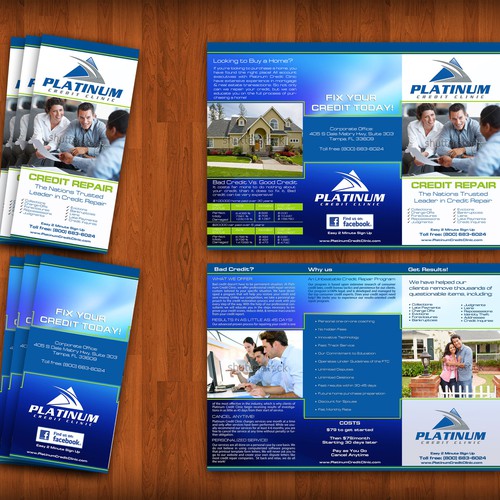 Help Platinum Credit Clinic with a new brochure design
