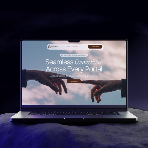 Futuristic hero section