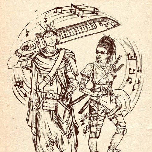 Two Samurai characters for music video