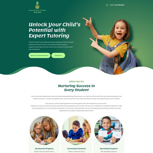 Tutoring website design