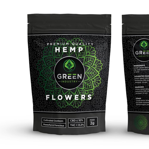 Hemp & CBD Flowers Packaging Design