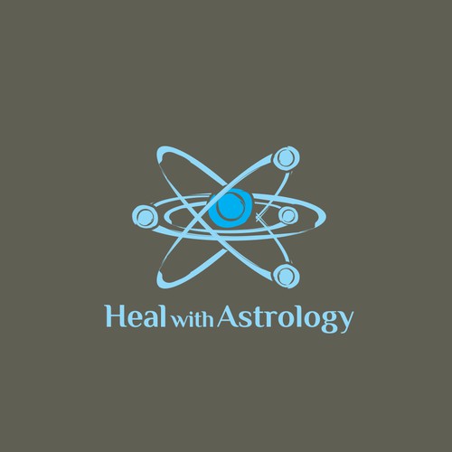 Create a light, fresh logo for Heal with Astrology