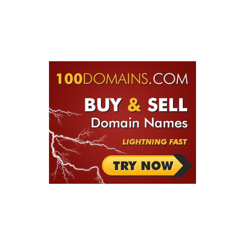 Banner Ad for 100domains.com - Visual Message + High Click Through
