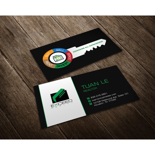 Bold Design of Realtor Business Card