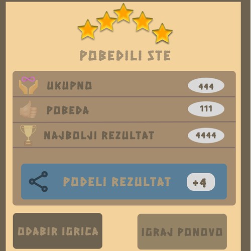 Gamified UI/UX Game Over & Victory Screen