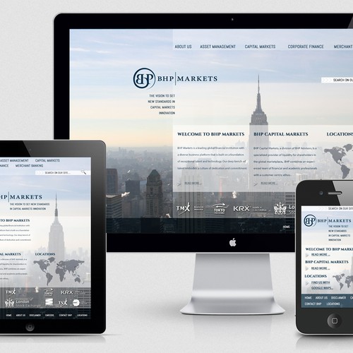 BHP Markets - responsive website design