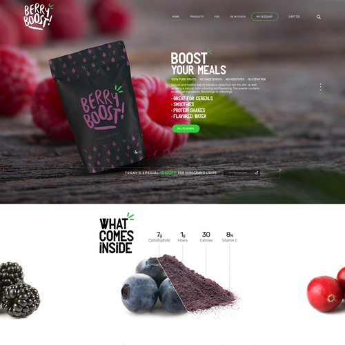 BERRY BOOST! Webdesign