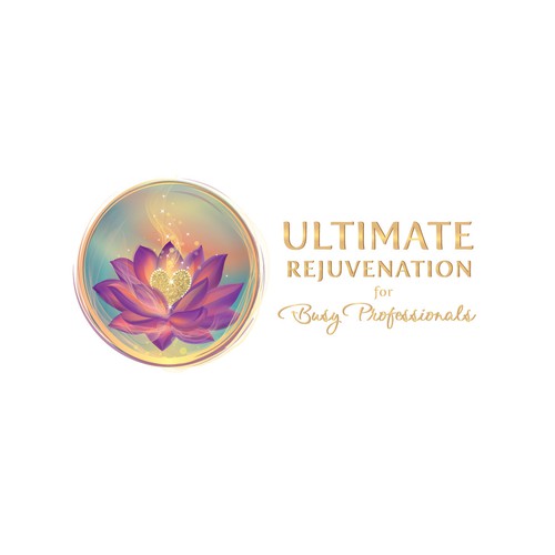 logo having a Lotus  for a healer and a life coach 