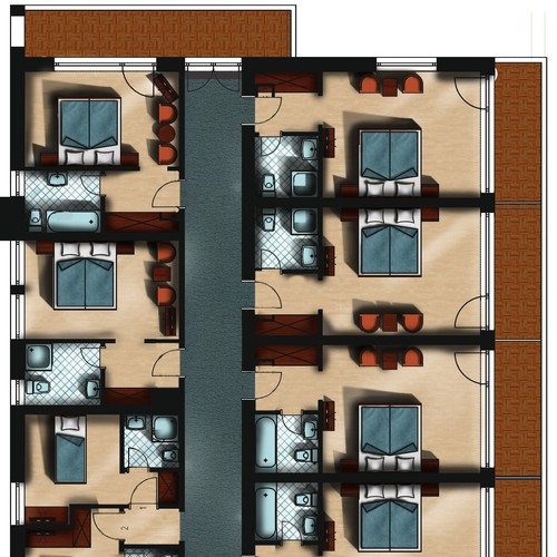 Modern and nice looking room floor plan! Modern wirkende Grundriss Pläne