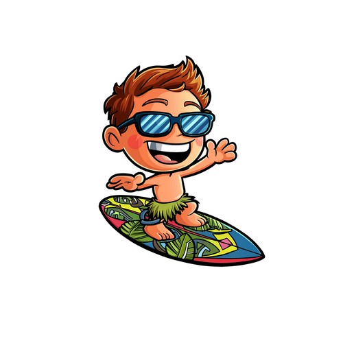 mascot for surfing travel agency