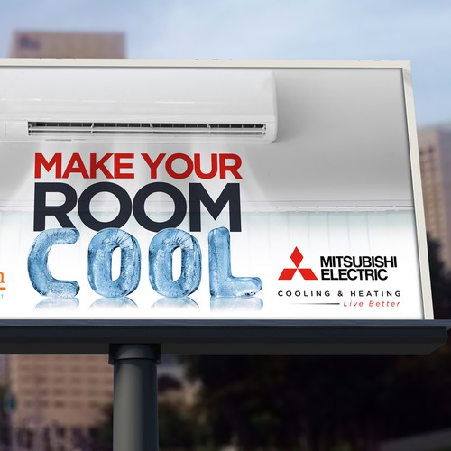 A creative billboard to sell HVAC units.