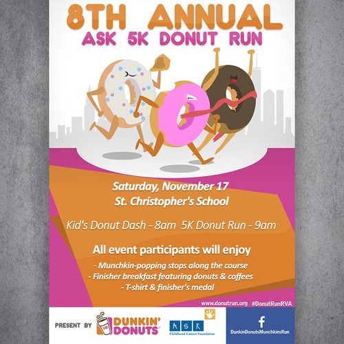 Poster 8th Annual Ask 5k Donut Run