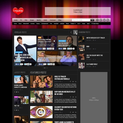 Create a new blog design for TVguide.co.uk