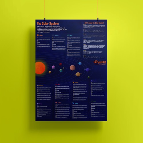 ~poster of solar system for kids room~