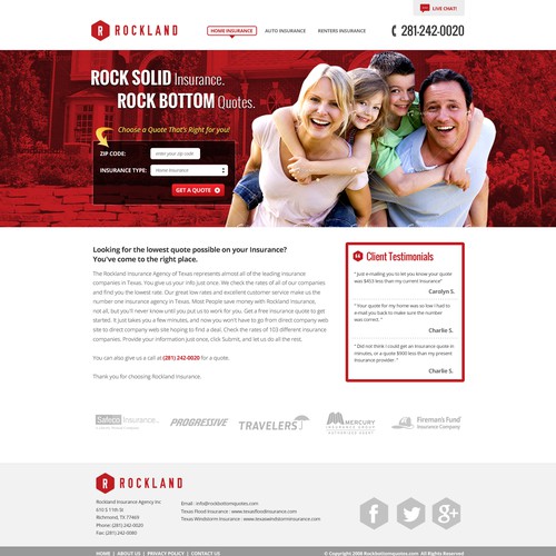 Website Redesign for rockbottomquotes.com