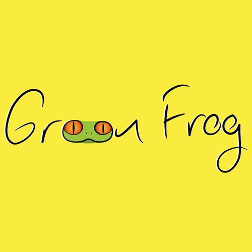 Funny logo for a real estate whose mascot is a frog