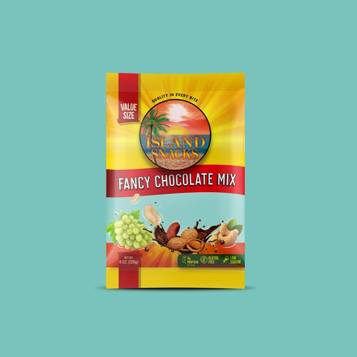 Island Snacks Fancy Chocolate Mix Packaging